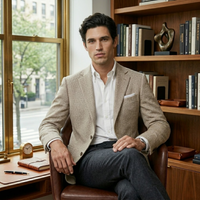 Emmett | Slim Fit Linen Blend Blazer