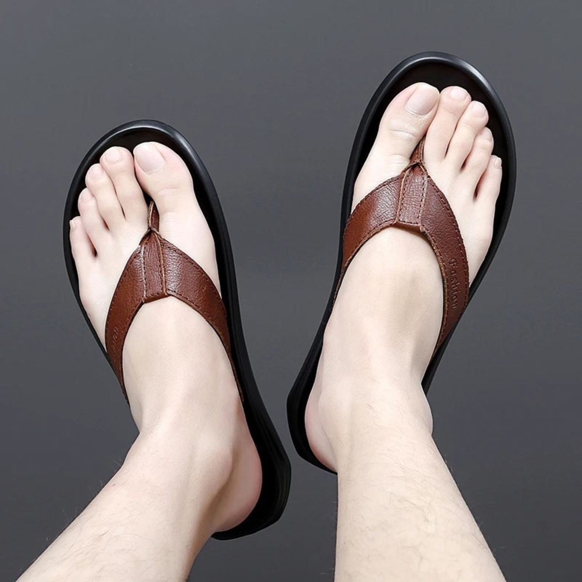 Kirk | Leather Thong Summer Flip Flops