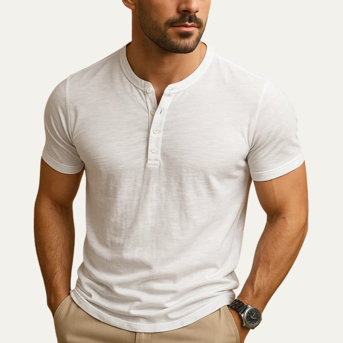 Drew polo in White
