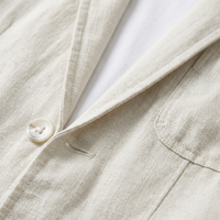 Maximilian summer linen blazer detail