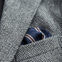 Maddox | Single Breasted Herringbone Wool Tweed Blazer