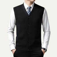 Crowther jumper vest in Black