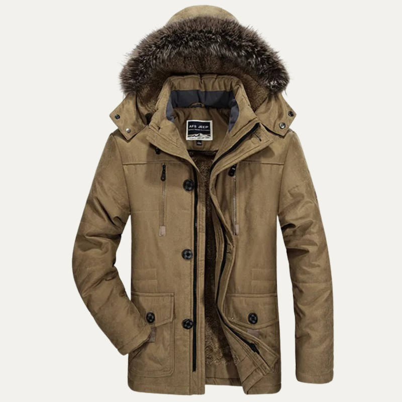 Deverell puffer jacket in Khaki