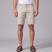 Garrett | Men's Solid Colour Cotton Casual Chino Shorts
