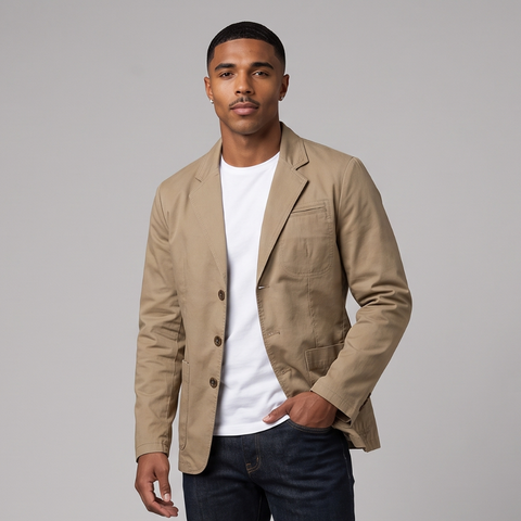 Marshall | Lightweight Cotton Single-Breasted Blazer for Men