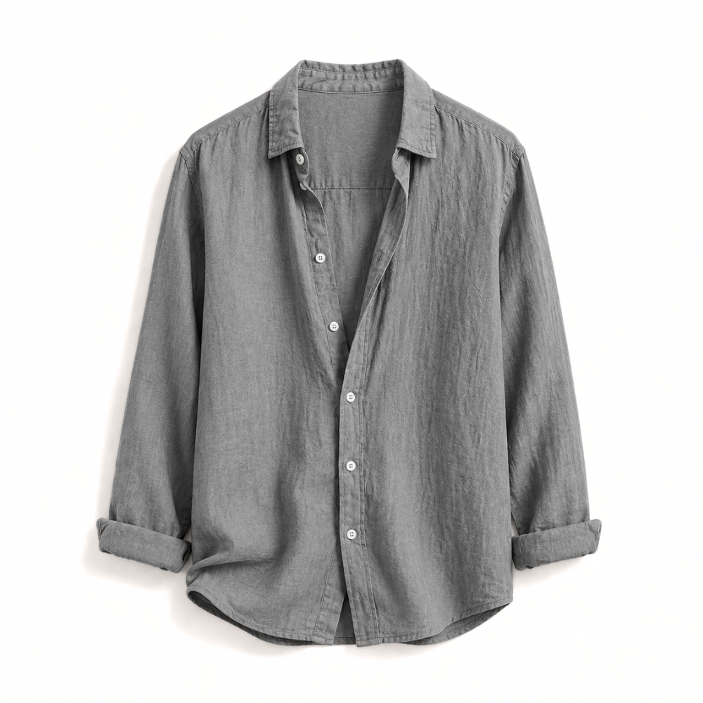 Alder men's button up shirt in Grey
