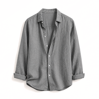 Alder men's button up shirt in Grey