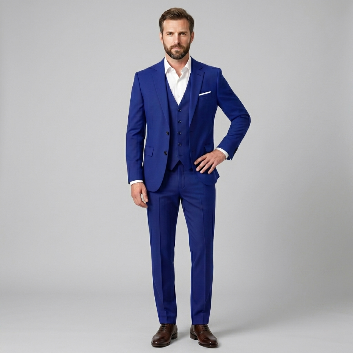 Micah 3 piece suit Royal Blue