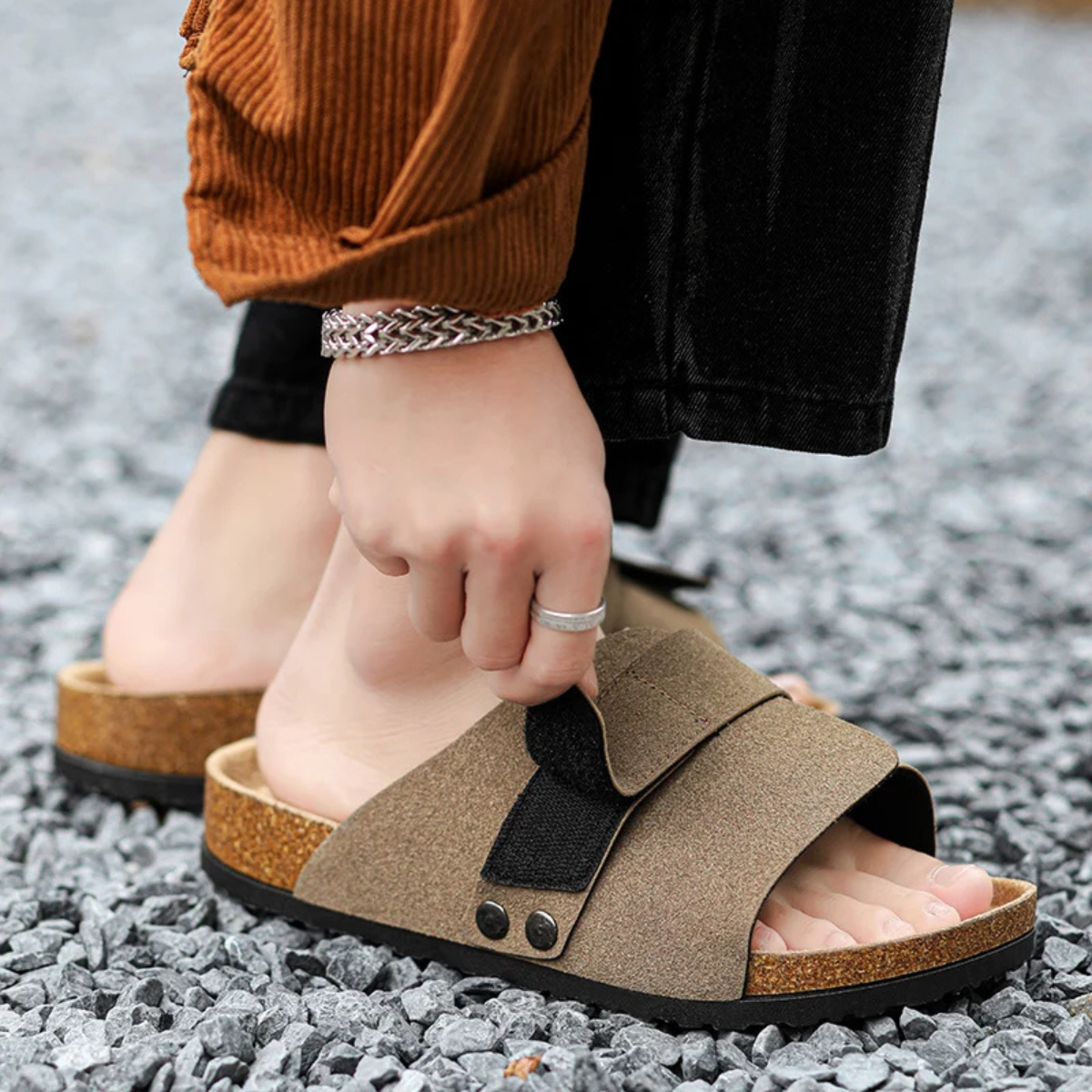 Irving | Double Strap Slide Sandals