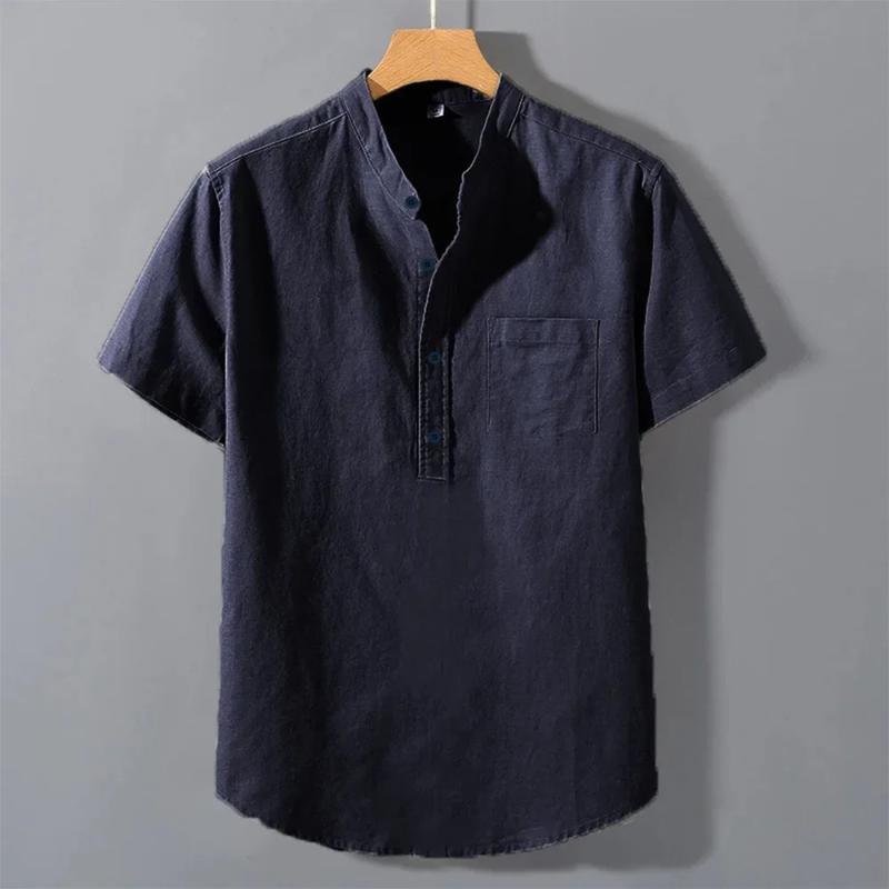 Kieran | Lightweight Cotton Linen Short Sleeve Shirt