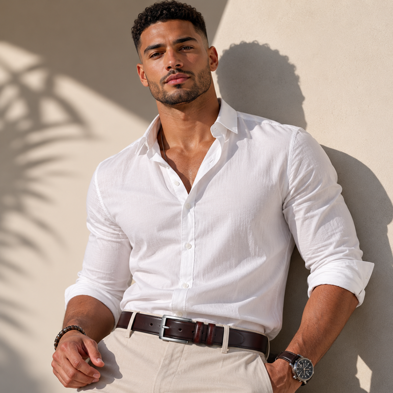 Elias | Casual Belt with Metal Pin Buckle