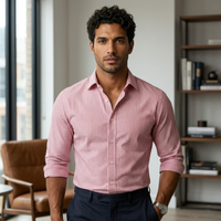 Carson | Men's Smart Classic Striped Linen Look Shirt