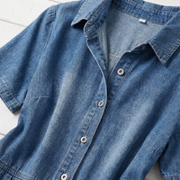 Genevieve denim shirt dress styling detail 5