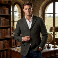 Lucian | Single Breasted Fishbone Tweed Blazer
