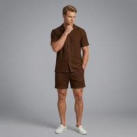 Bennett | Men's Textured Knit Co Ord Shirt and Shorts Set