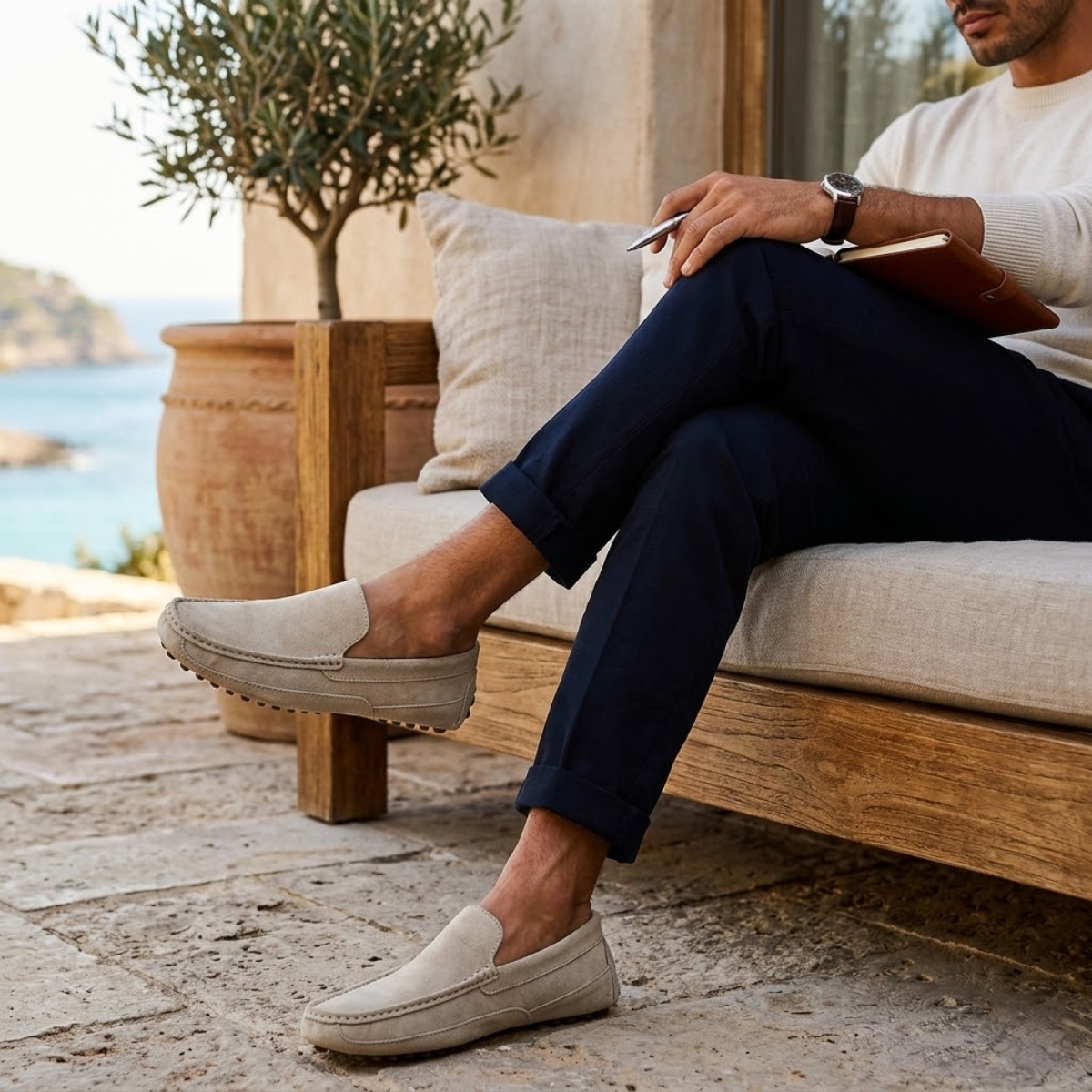 Noel | Men's Suede Leather Slip-On Loafers