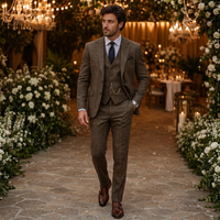 Carrick three piece tweed suit waistcoat detail