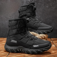 Darnley waterproof sherpa lined snow boots in Black
