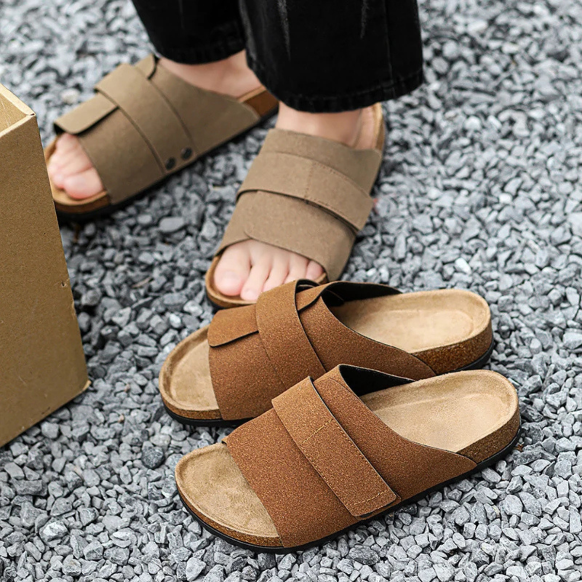 Irving | Double Strap Slide Sandals