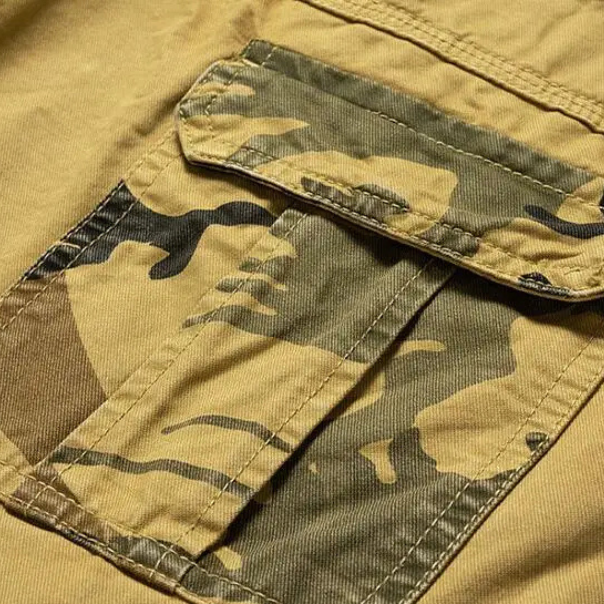 Isaac | 100% Cotton Camouflage Cargo Shorts