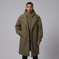 Hawthorne | Men's Olive Puffer Parka Waterproof Long Coat Hooded