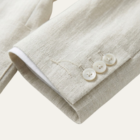 Maximilian summer linen blazer detail