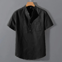 Kieran | Lightweight Cotton Linen Short Sleeve Shirt