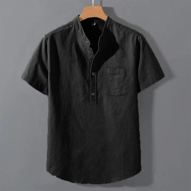 Kieran | Lightweight Cotton Linen Short Sleeve Shirt