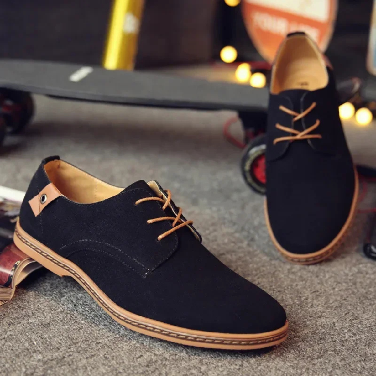 Leon | Casual Low Profile Lace Up Dress Shoes