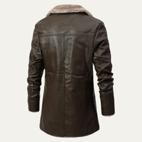 Hartley jacket leather and sherpa lining detail