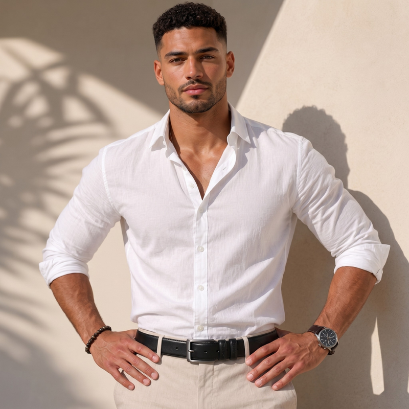 Elias | Casual Belt with Metal Pin Buckle