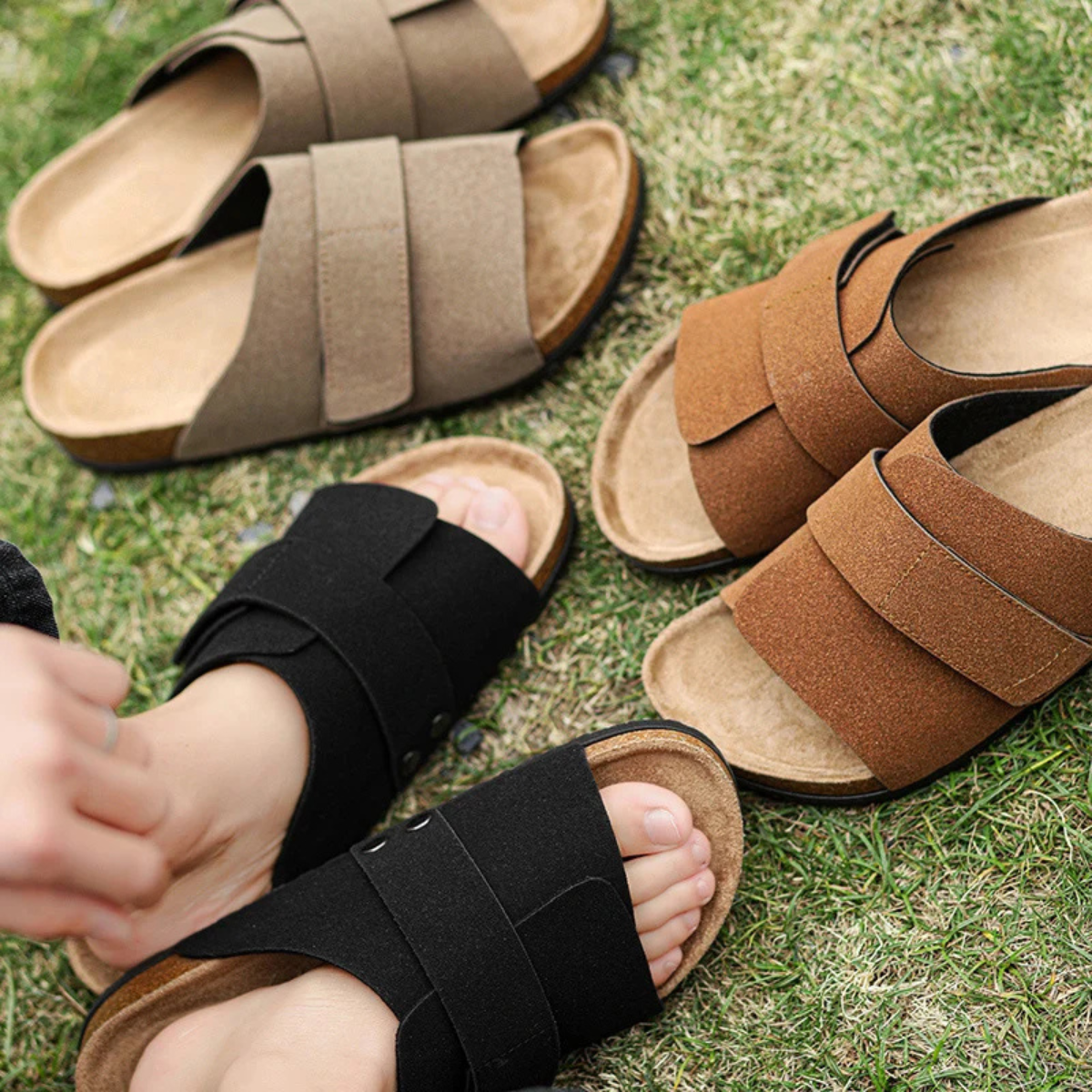 Irving | Double Strap Slide Sandals