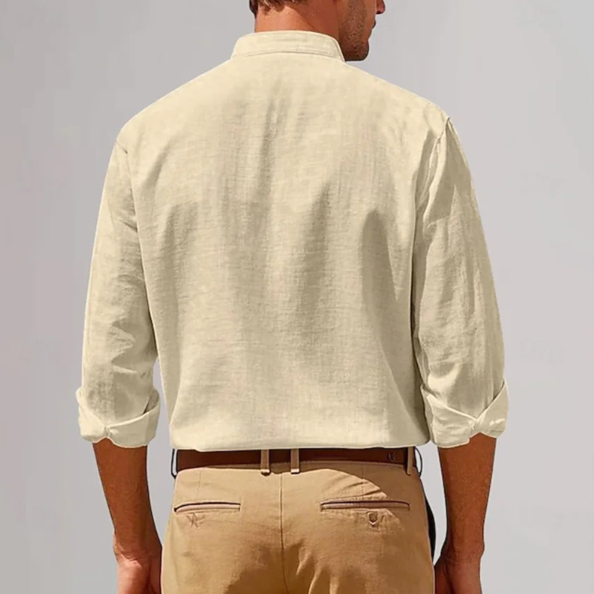 Boris | Men's Casual Button Up Linen Long Sleeve Shirt