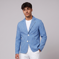 Davis | Striped Lightweight Linen Blend Blazer