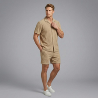 Bennett | Men's Textured Knit Co Ord Shirt and Shorts Set