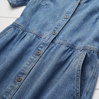 Genevieve denim shirt dress styling detail 6
