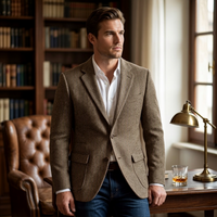Lucian | Single Breasted Fishbone Tweed Blazer