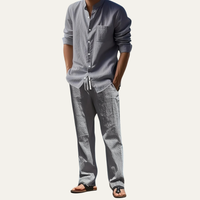 Pablo | Men's Summer Linen Shirt and Trousers Two-Piece Set