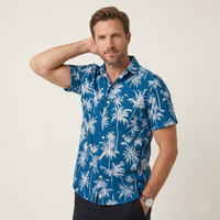 Ignatius | Palm Tree Print Short Sleeve Summer Shirt for Men