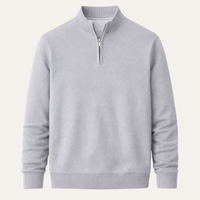 Morris | Half Zip Knit Jumper with Stand Collar