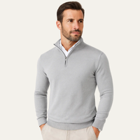 Morris | Half Zip Knit Jumper with Stand Collar