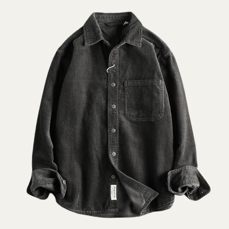 Fenwick button-up shirt in Iron Grey