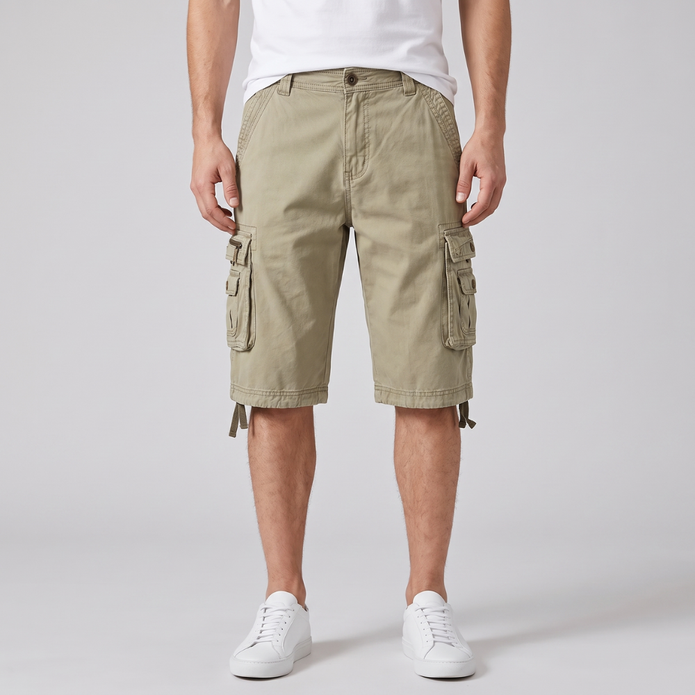 Jake | Cotton Utility Cargo Shorts with Multiple Pockets