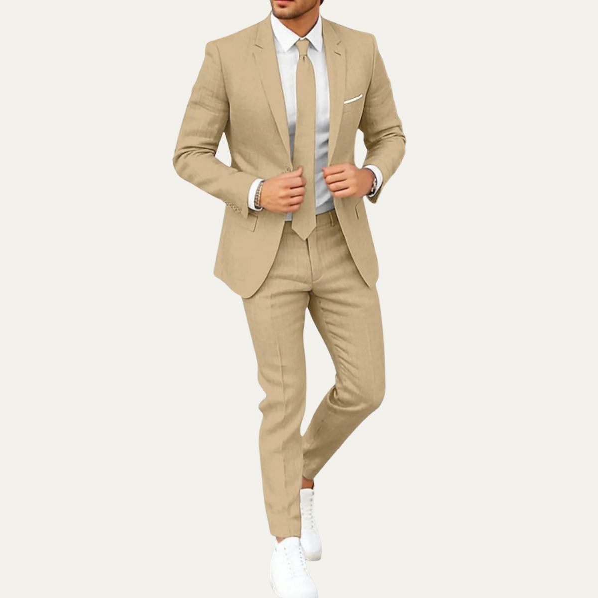 Cole | Lightweight Two Piece Formal Wedding and Business Suit Set
