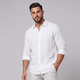 Casper | Men's Short Sleeve Cotton Linen Polo Shirt