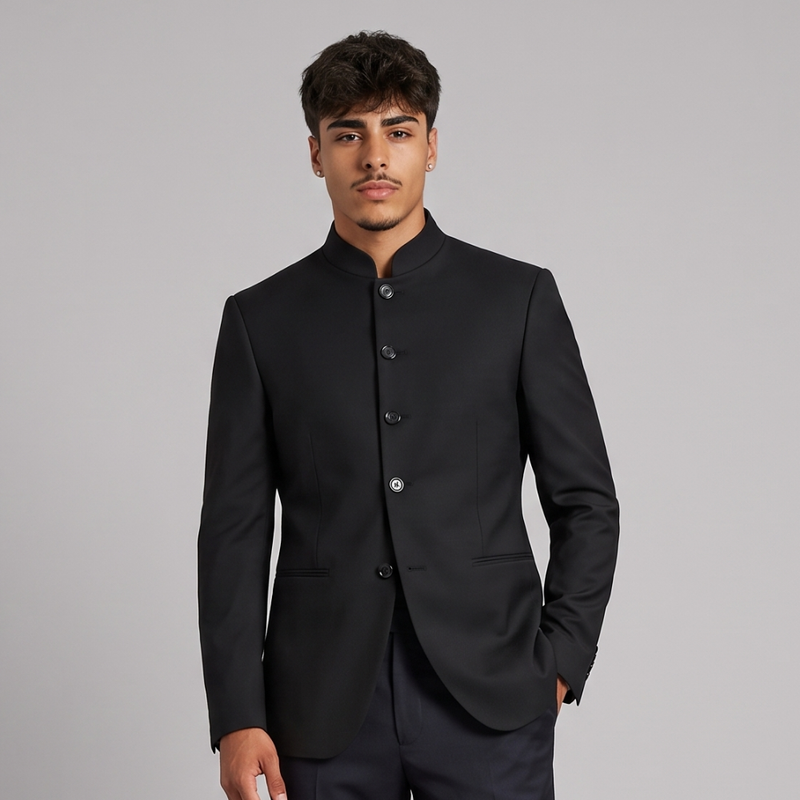 Lowell | Stand Collar Slim Fit Business Blazer