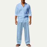 Pablo | Men's Summer Linen Shirt and Trousers Two-Piece Set