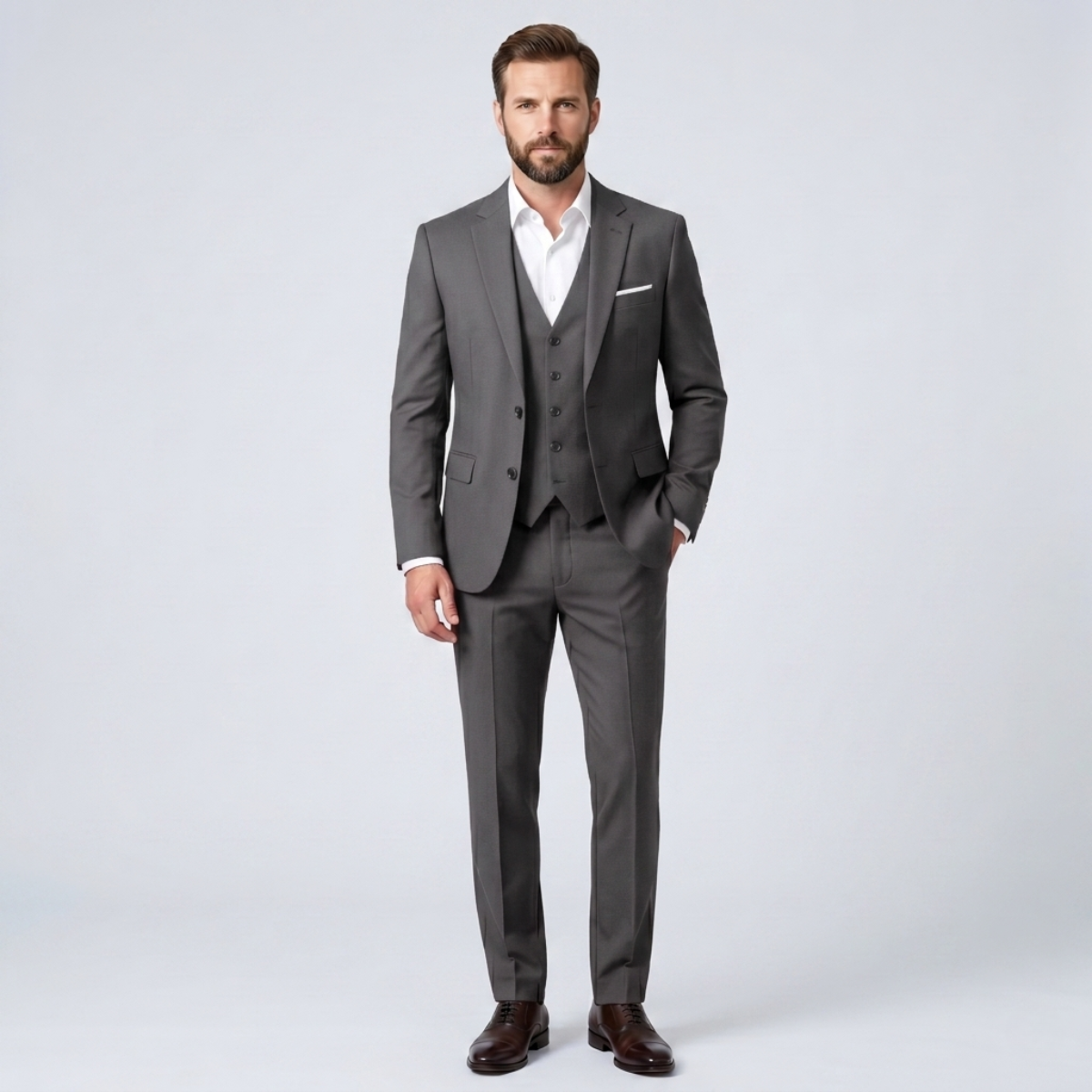 Micah 3 piece suit Dark Grey