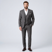 Micah 3 piece suit Dark Grey