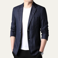 Davenport linen blazer Navy Blue